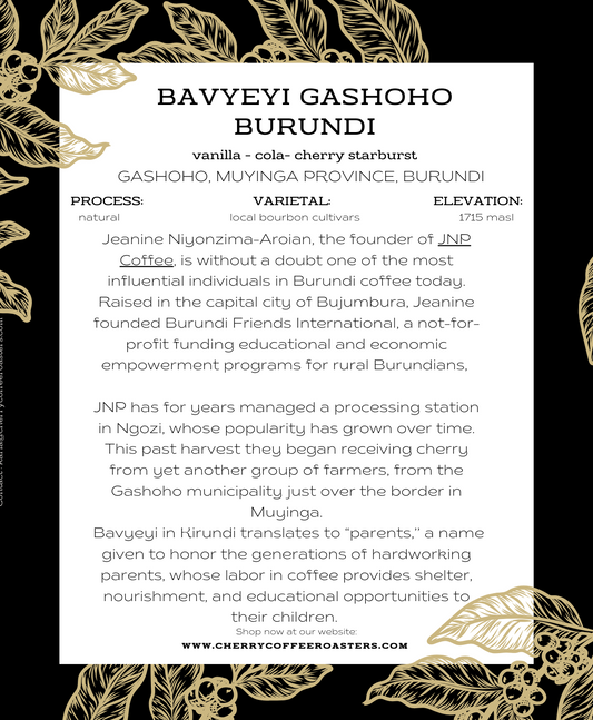Bavyeyi Gashoh, Burundi Natural from $14