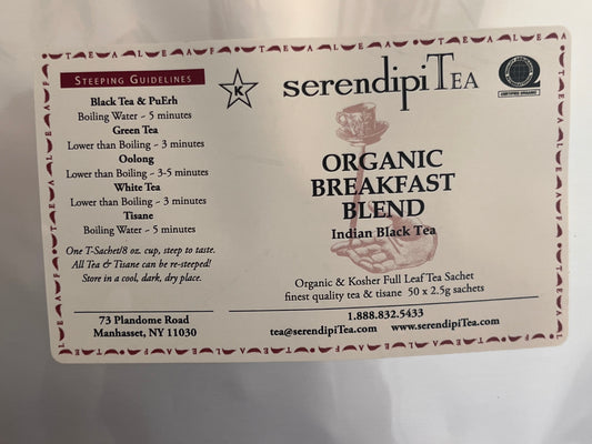 Organic Breakfast Blend Hot Tea- Single Serve